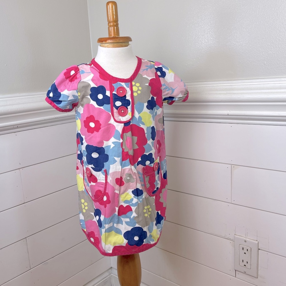 Mini Boden Adorable Bright Floral Dress Girls 1 1/2 - 2 Years